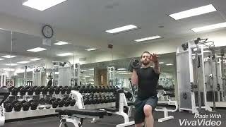 1 Dumbbell Split Clean
