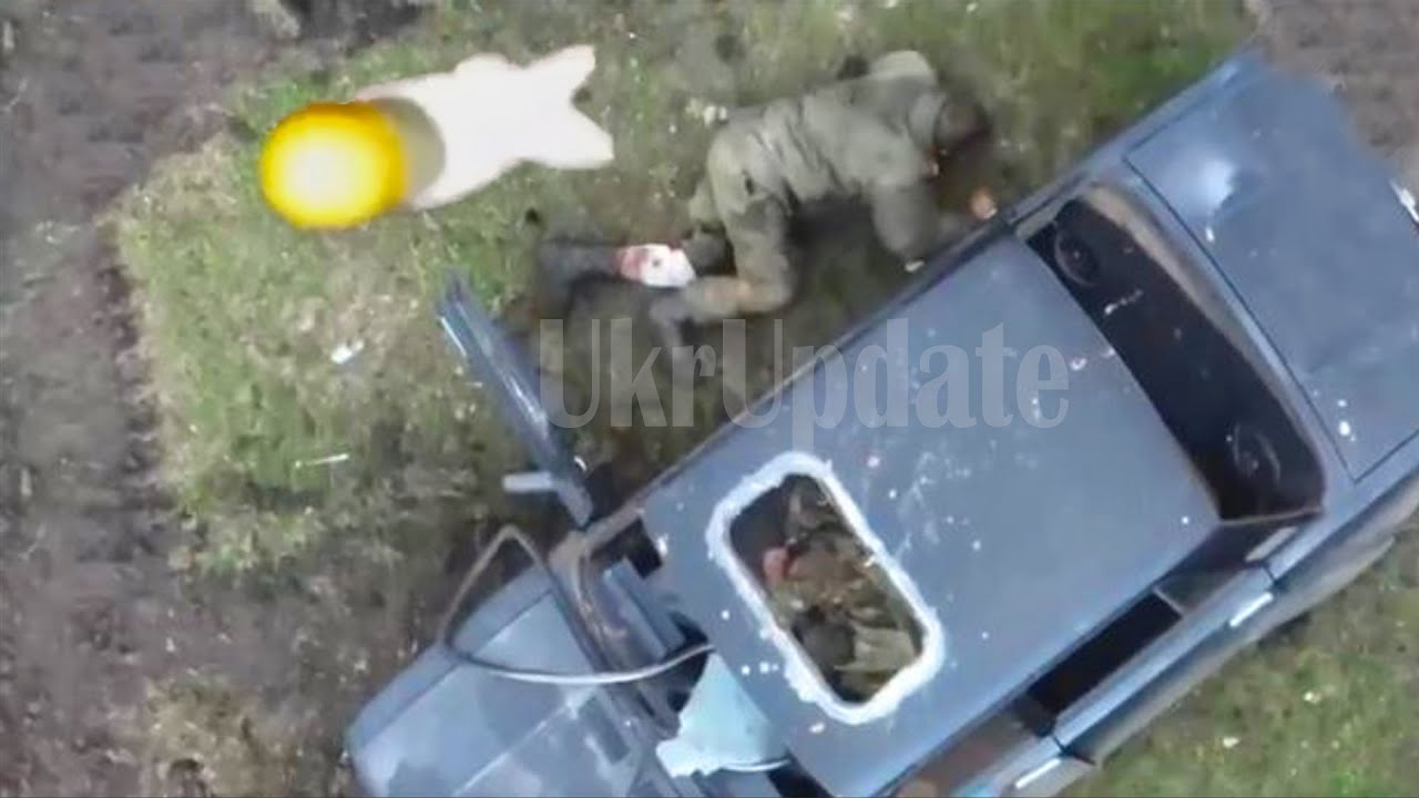 Horrible Attack! Ukrainian forces crush two hidden Russian tanks in HUGE explosion, Drone footage