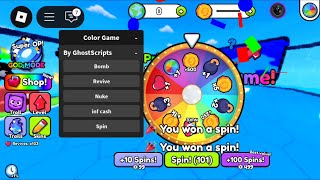 Color Game Script | Infinite Cash, Bomb, Revive, Nuke, Spin