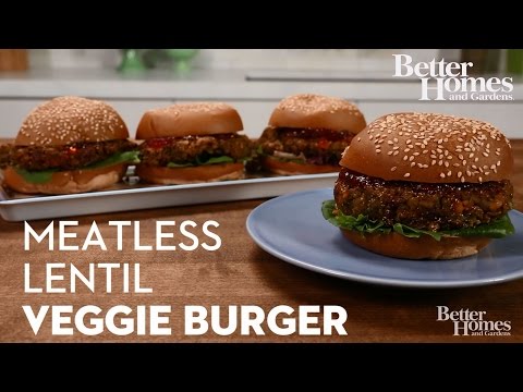 Meatless Lentil Veggie Burger
