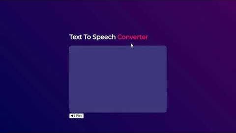 Build Your Own Text-to-Speech Converter: HTML, CSS, and JS Tutorial | The Web Prodigy