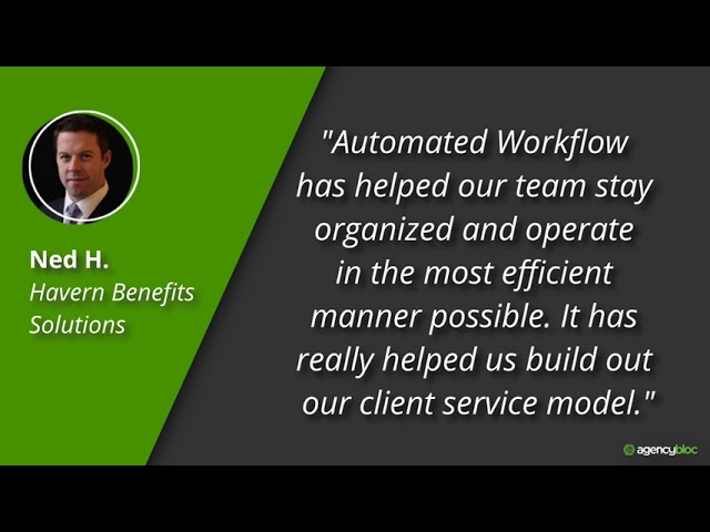 AgencyBloc Feature: Automated Organization & Customer Service