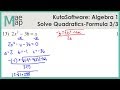 Quadratic Formula and Solutions Quiz