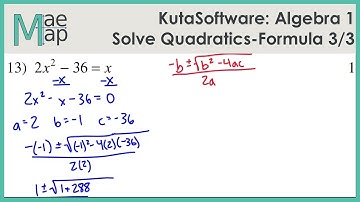 KutaSoftware: Algebra 1- Using Quadratic Formula Part 3