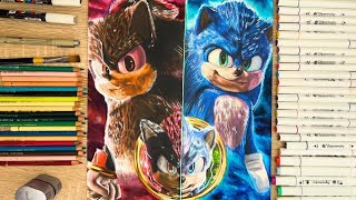 Drawing SONIC vs SHADOW | Sonic 3