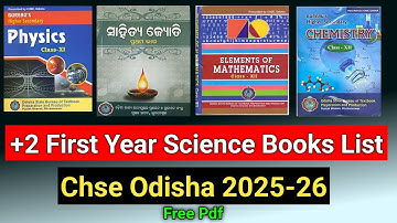 +2 First Year Science Books List 2025 | Which Books Buy For Class 11 CHSE Odisha | +2 Science Book