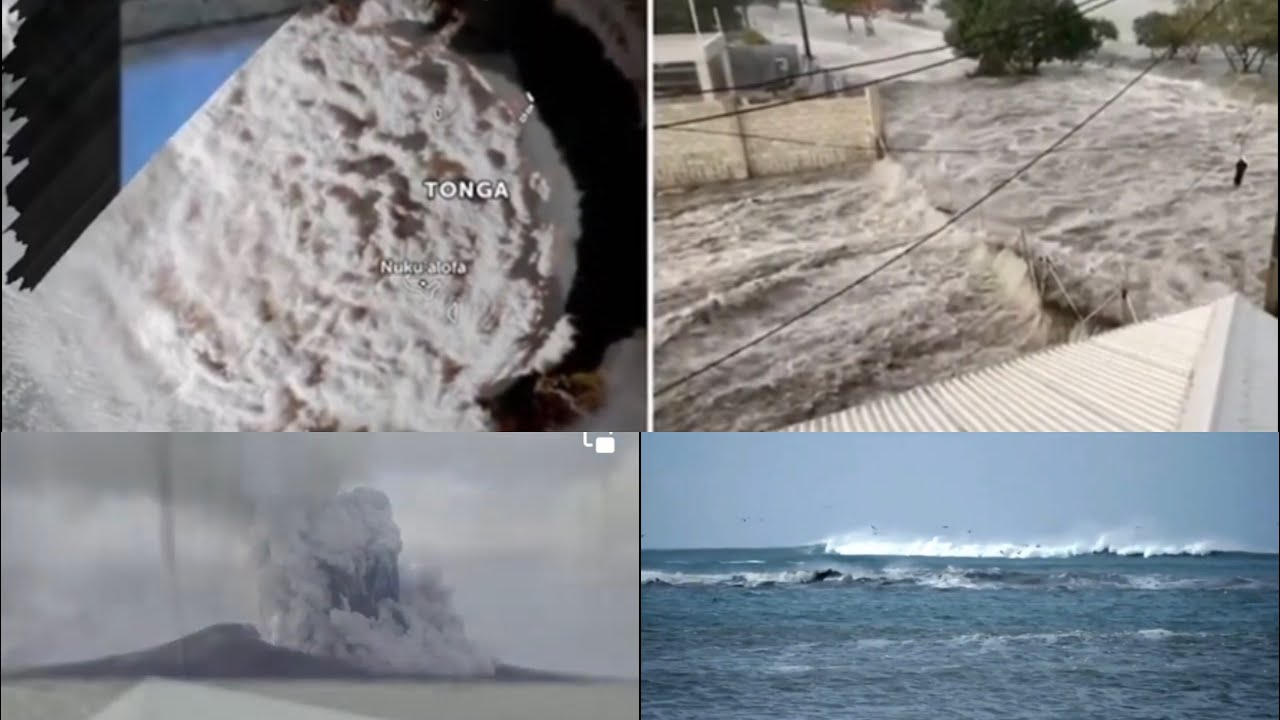 VOLCANO ERUPTS IN PACIFIC US WEST COAST / TSUNAMI from TONGA reaches