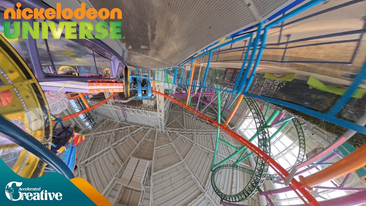 Видео с аттракциона Jimmy Neutron's Atom Smasher 2026 (вид от первого лица, 5 км) - Nickelodeon U...