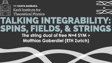 The string dual of free N=4 SYM ▸ Matthias Gaberdiel (ETH Zurich)