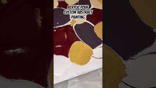 Easy abstract painting in acrylic pouring.