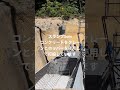 砂防えん堤コンクリート工事　残存型枠とコンクリート打設状況　#現場 #土木 #砂防ダム #コンクリート #型枠 #安部建設