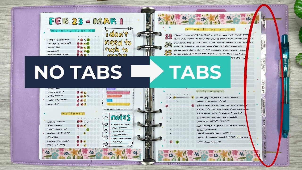 How to Make Clear Planner Divider Tabs (A5 + Any Size)