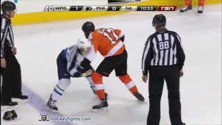 Chris Thorburn vs Wayne Simmonds Feb 23, 2013