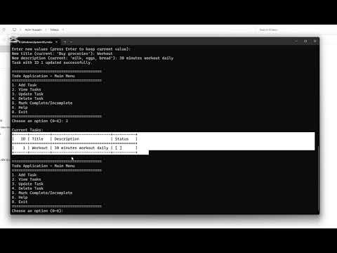 Todo In-Memory Python Console App