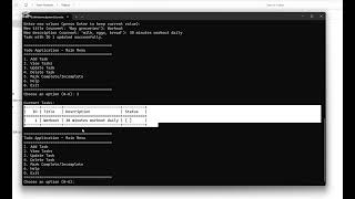 Todo In-Memory Python Console App