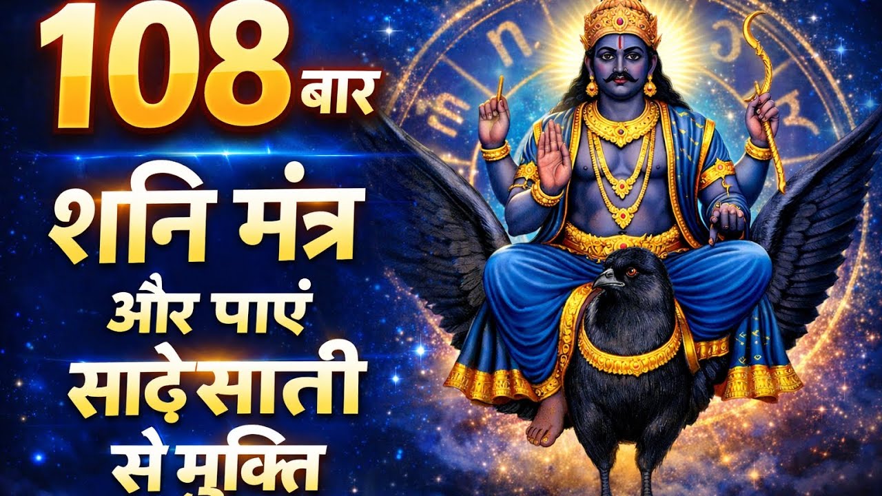 शनि मंत्र 108 बार | शनि देव महामंत्र | साढ़ेसाती से मुक्ति | ॐ शं शनैश्चराय नमः🙏🙏