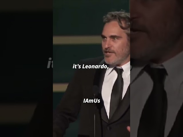 Joaquin Phoenix About Leonardo DiCaprio | You are an inspiration | #shorts class=