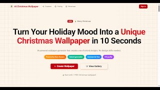 🎄 AI Christmas Wallpaper Generator | Create Festive Backgrounds in Seconds