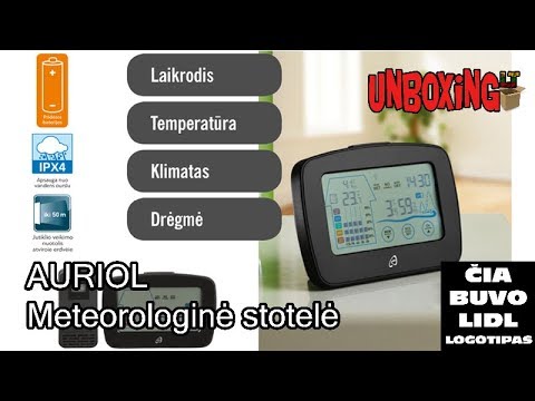 Vidaus ir lauko temperatūra su meteorologine stotele iš LIDL