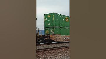Triple Elephant-Style AC44C6M Lashup on a slow intermodal thru Duncannon PA. 3-29-25