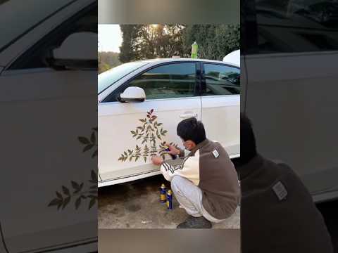 EASY TRICK CAR PAINTING #car #art #painting