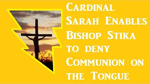 Cardinal Sarah's statement enables Bishop Stika to...