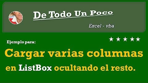 Carga listbox ocultando columnas.