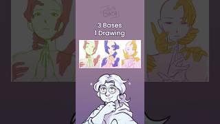 3 Bases, 1 Drawing ✧ #art #digitalart  #originalcharacter