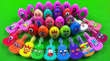 Rainbow SLIME Eggs🌈 Looking Numberblocks, Alphablocks, Cocomelon Inside Clay Cello Colorful, ASMR