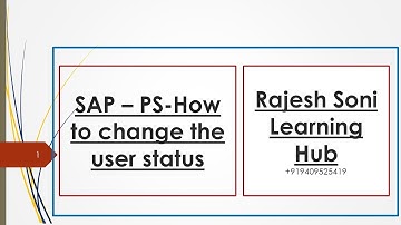 How to change the user status for WBS in PS SAP Project System