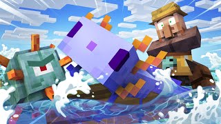 Axolotl & Villager 03 - Guardian's Attack | Minecraft Animation