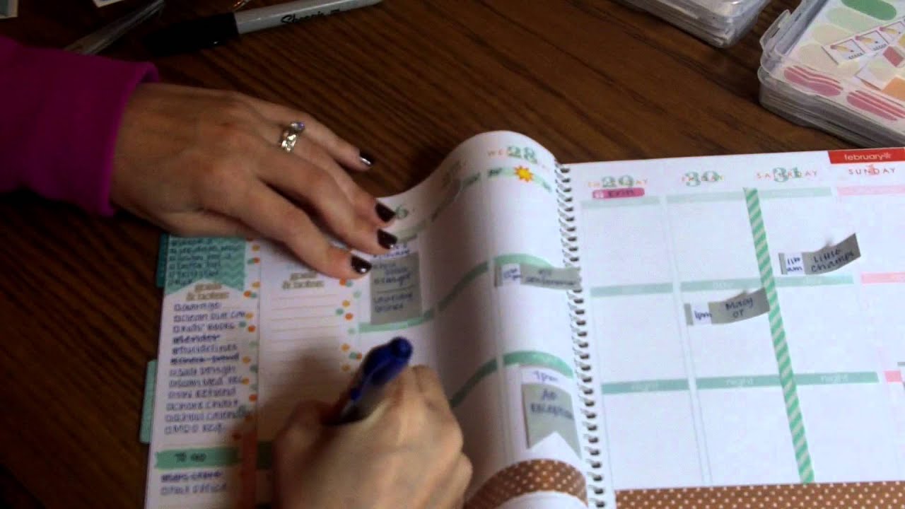 Plan with Me! How I set up my week in my Erin Condren Life Planner - 1.27.15