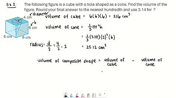 Volume of Composite Shapes - 8th grade math/Geometry/Volume of Cones, Cylinders, and Spheres