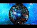 WONDERFUL UNIVERSE acrylic Galaxy pour painting fluid art using airbrush and artist brushes