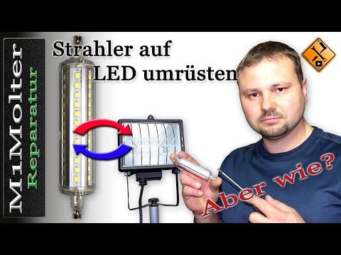 Baustrahler auf LED umrüsten - ausführliche Anleitung von M1Molter