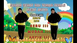 SENAM HAI TEMAN TEMAN INGAT ANTRI ||  SERU UNTUK PAUD/TK SD/MI || OLAHRAGA MENYENANGKAN #GURUPAUD