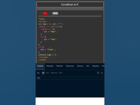 Condition in if Javascript. - YouTube image.