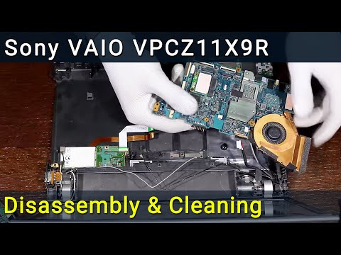 How to disassemble and clean laptop Sony VAIO PCG-31111V VPCZ11X9R
