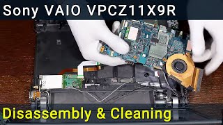 Sony VAIO VPCZ11X9R Разборка, чистка вентилятора от пыли и замена термопасты