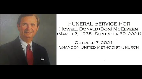 Funeral Service for Mr. Howell Donald (Don) McElveen
