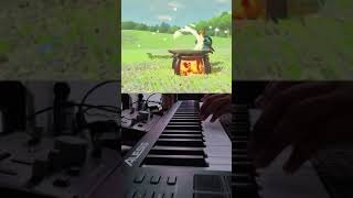 the legend of Zelda breath of the wild theme piano cover #shorts