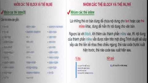 Bài 6 - Thẻ block và thẻ Inline