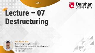 ES6+ Part 07 - Destructuring