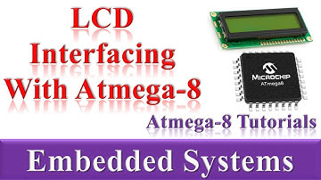 17.LCD interfacing with Atmega8 | 8-bit mode | 17.Atmega8 Tutorials In Hindi | Embedded Systems