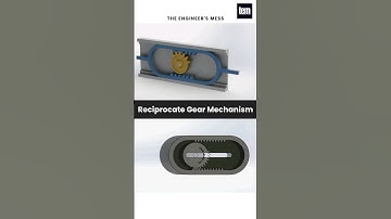 Reciprocate Gear Mechanism ⚙️ #reciprocate #gear #mechanism #mechanical #3ddesign #cad #shorts