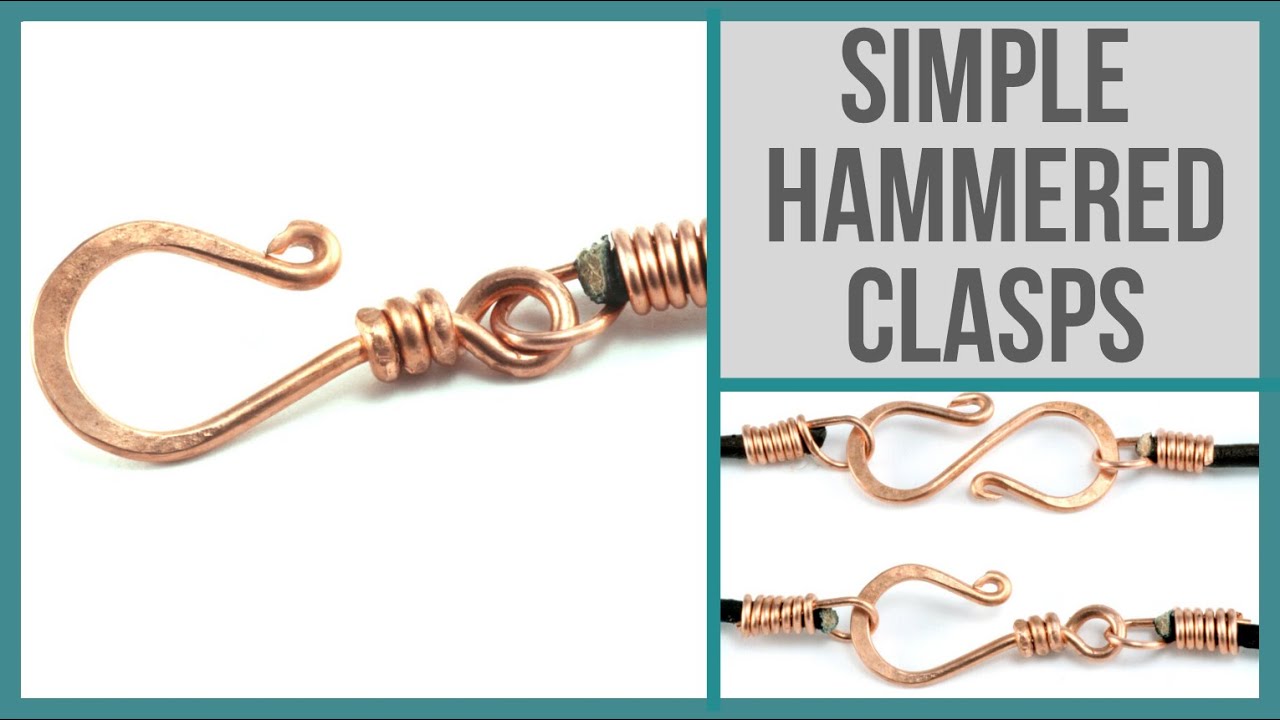 Simple Hammered Clasps - Beaducation.com 