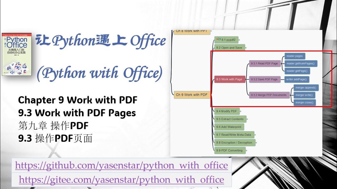 Python with Office 079 - Work with PDF - 9-3 PDF pages 操作PDF页面 - YouTube