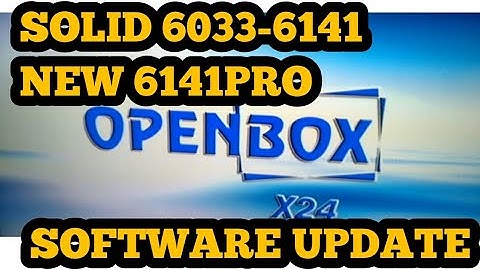OPEN BOX SOFTWARES UPDATE SOLID 6033-6141 NEW 6141PRO