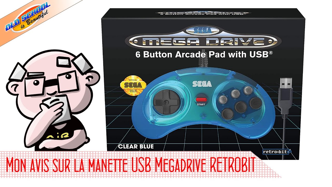 Manette 6 boutons Sega Megadrive