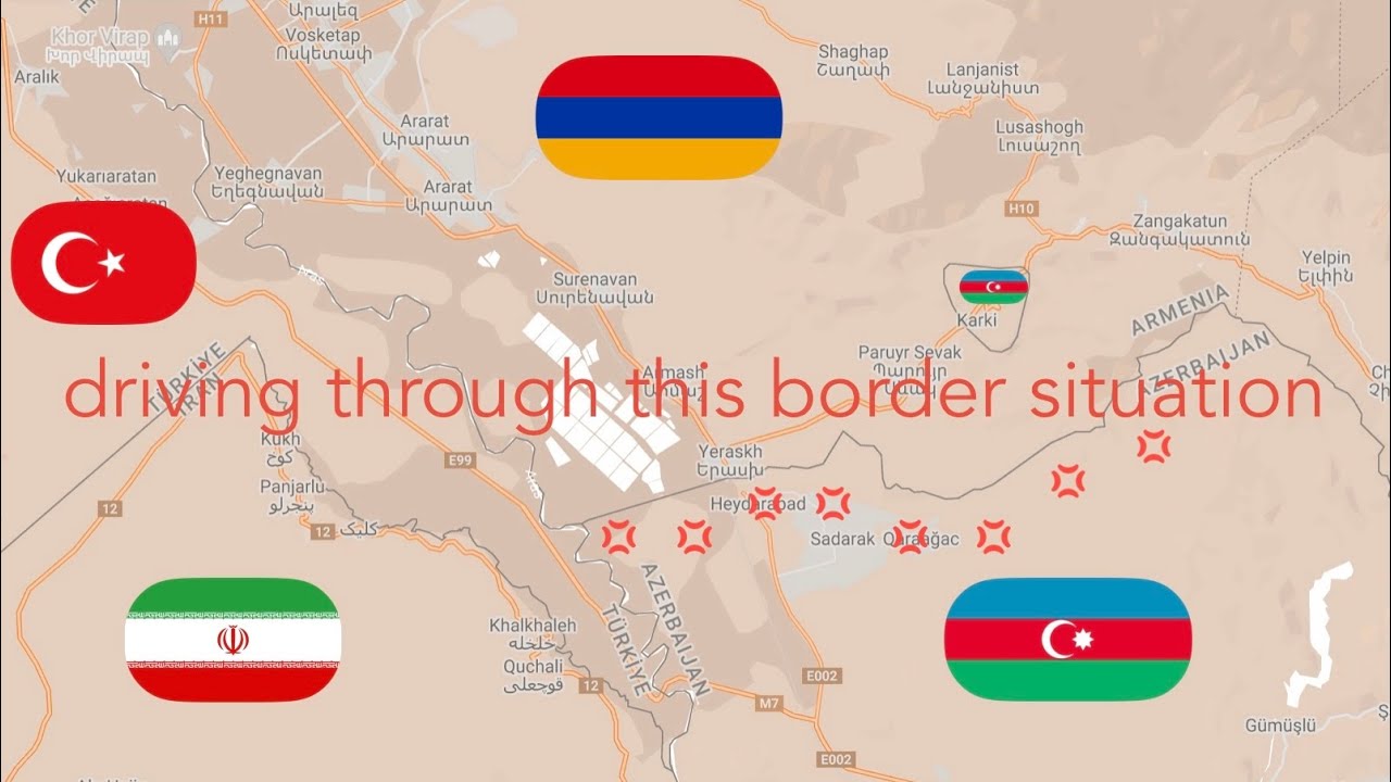 🇦🇲 Driving through contested Armenian Azerbaijani land 🇦🇿